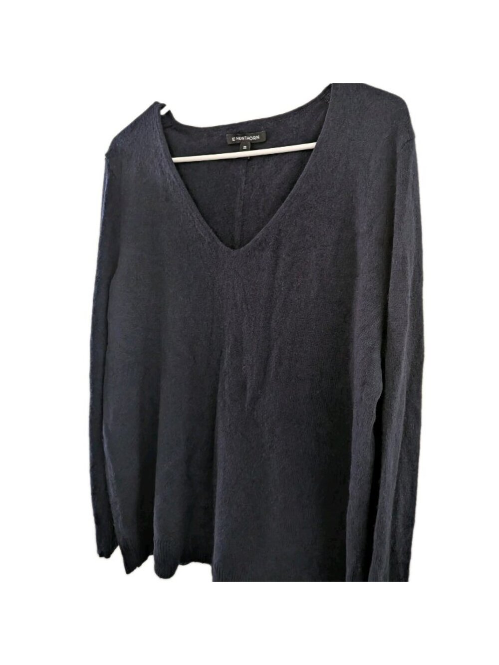 41 Hawthorn ​100% Cashmere V-Neck Sweater XXL Navy Old Money Quiet Luxury